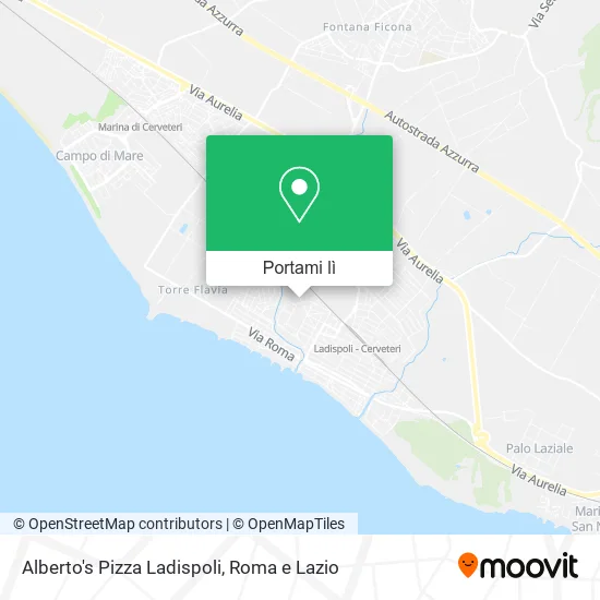 Mappa Alberto's Pizza Ladispoli