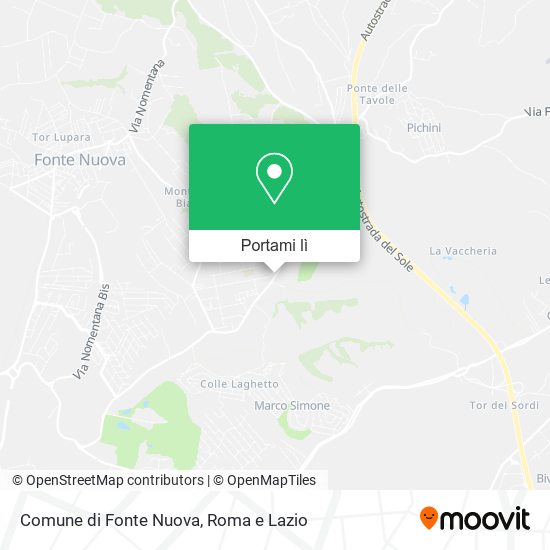 Mappa Comune di Fonte Nuova