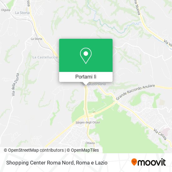 Mappa Shopping Center Roma Nord