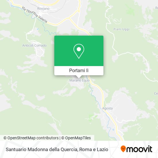 Mappa Santuario Madonna della Quercia