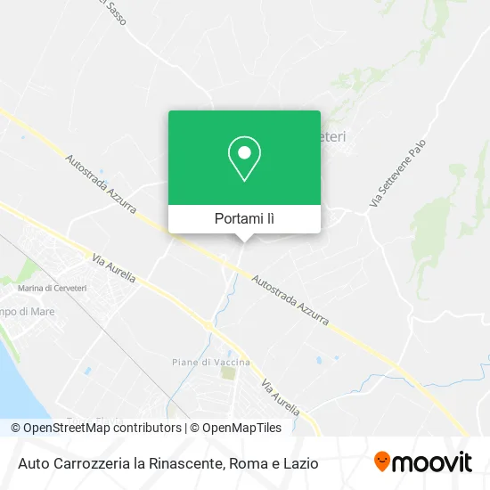 Mappa Auto Carrozzeria la Rinascente