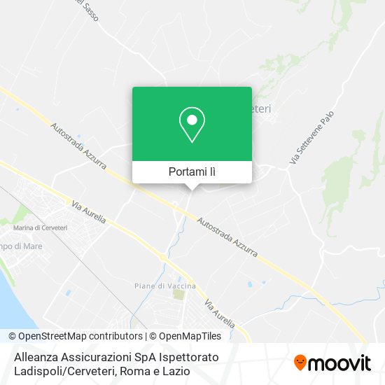 Mappa Alleanza Assicurazioni SpA Ispettorato Ladispoli / Cerveteri