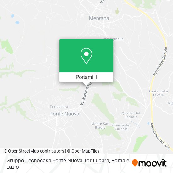 Mappa Gruppo Tecnocasa Fonte Nuova Tor Lupara