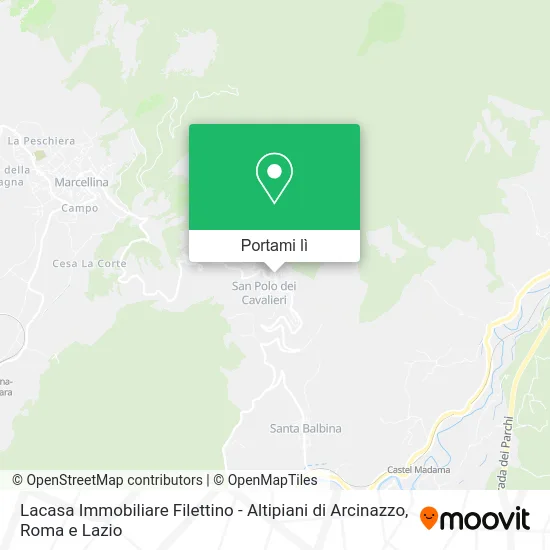 Mappa Lacasa Immobiliare Filettino - Altipiani di Arcinazzo