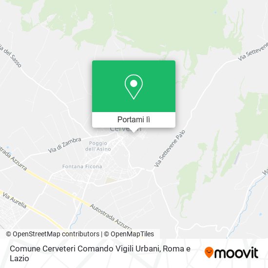 Mappa Comune Cerveteri Comando Vigili Urbani