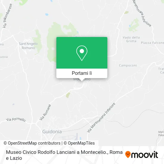 Mappa Museo Civico Rodolfo Lanciani a Montecelio.