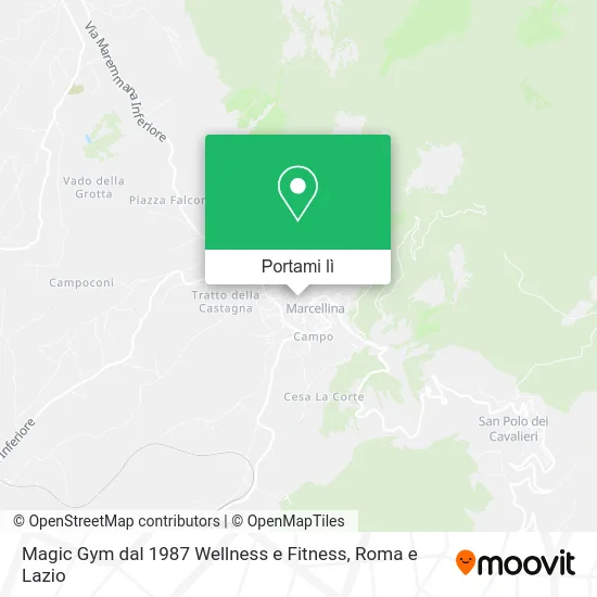 Mappa Magic Gym dal 1987 Wellness e Fitness
