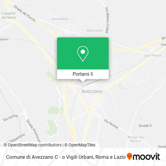 Mappa Comune di Avezzano C - o Vigili Urbani