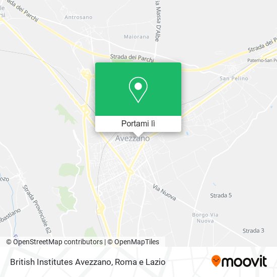 Mappa British Institutes Avezzano