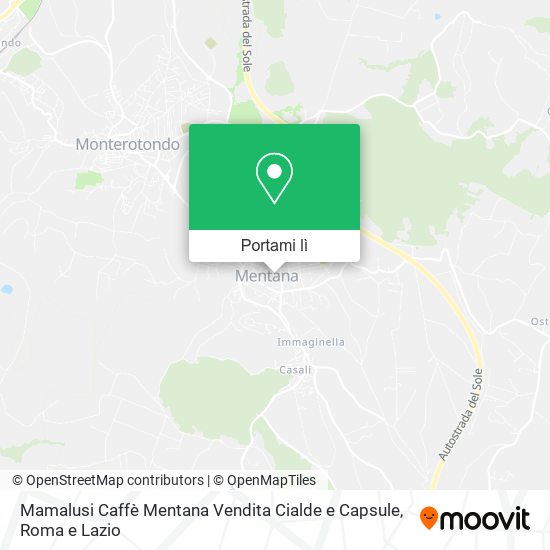 Mappa Mamalusi Caffè Mentana Vendita Cialde e Capsule