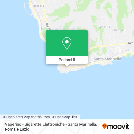 Mappa Vaperino - Sigarette Elettroniche - Santa Marinella