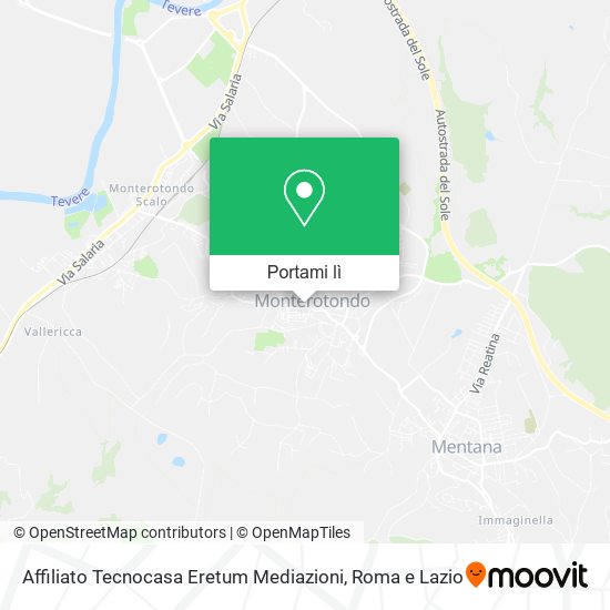 Mappa Affiliato Tecnocasa Eretum Mediazioni