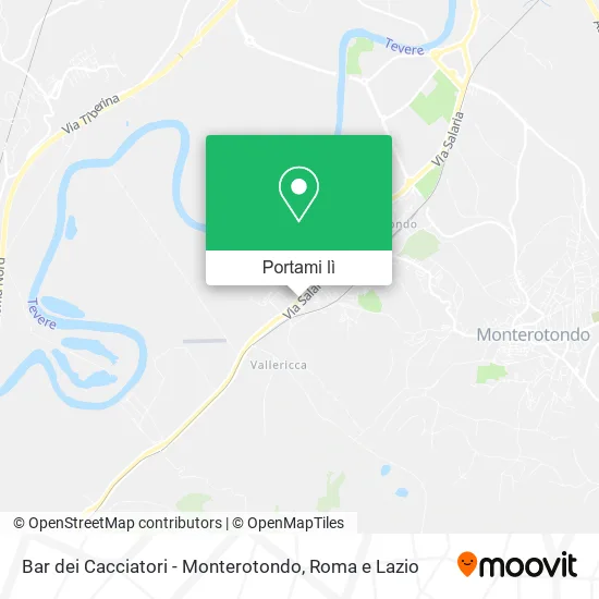 Mappa Bar dei Cacciatori - Monterotondo