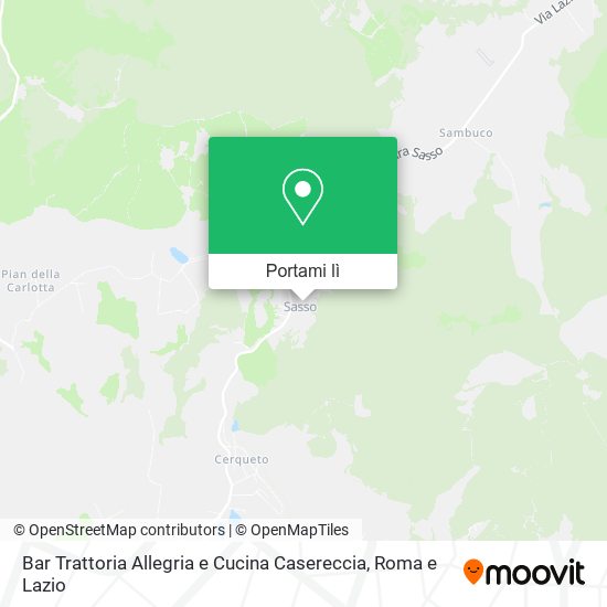Mappa Bar Trattoria Allegria e Cucina Casereccia