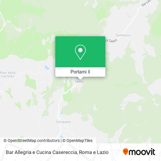 Mappa Bar Allegria e Cucina Casereccia