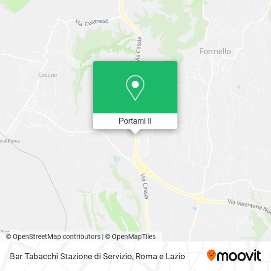 Mappa Bar Tabacchi Stazione di Servizio