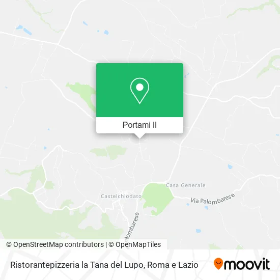 Mappa Ristorantepizzeria la Tana del Lupo