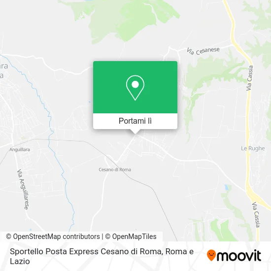 Mappa Sportello Posta Express Cesano di Roma