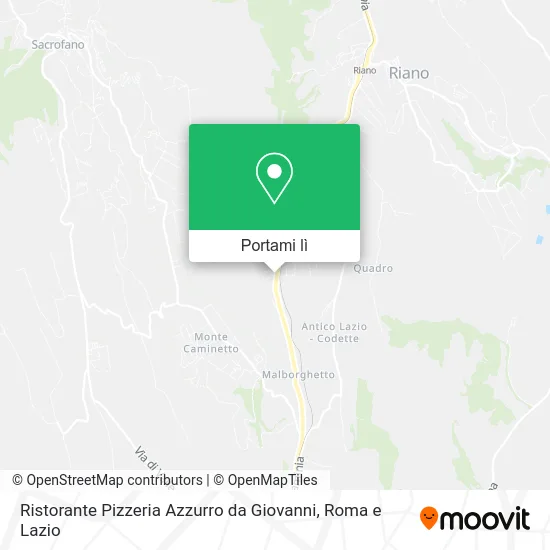 Mappa Ristorante Pizzeria Azzurro da Giovanni