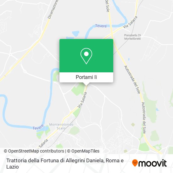 Mappa Trattoria della Fortuna di Allegrini Daniela