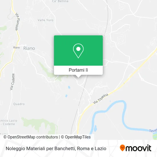 Mappa Noleggio Materiali per Banchetti