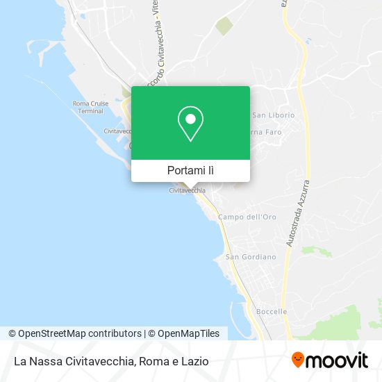 Mappa La Nassa Civitavecchia