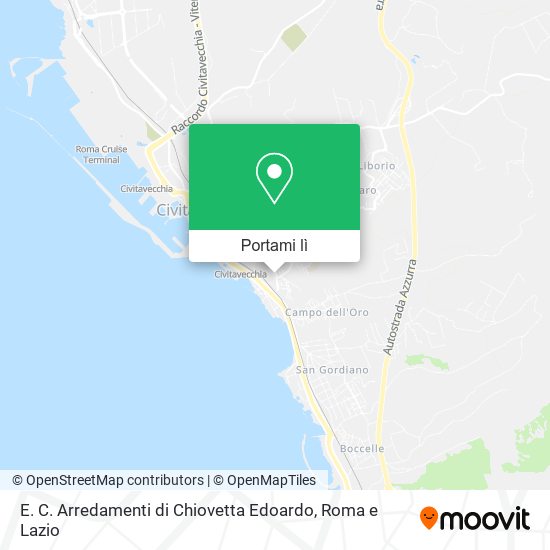 Mappa E. C. Arredamenti di Chiovetta Edoardo