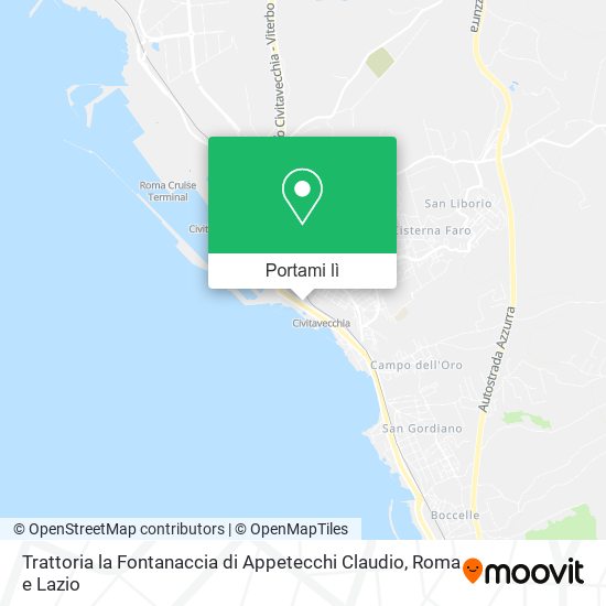 Mappa Trattoria la Fontanaccia di Appetecchi Claudio