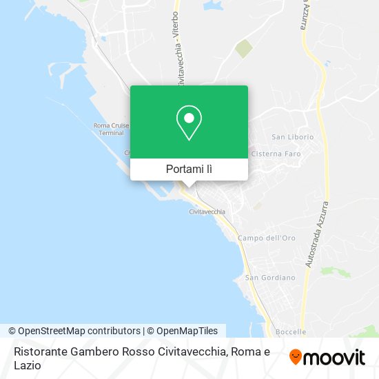 Mappa Ristorante Gambero Rosso Civitavecchia