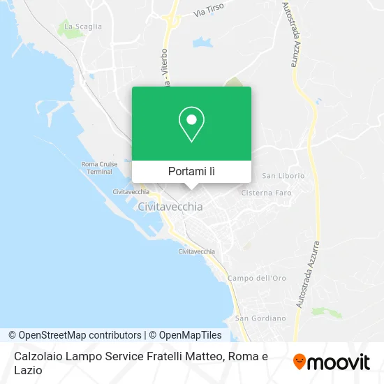 Mappa Calzolaio Lampo Service Fratelli Matteo