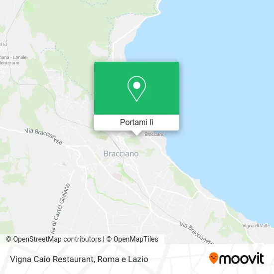 Mappa Vigna Caio Restaurant