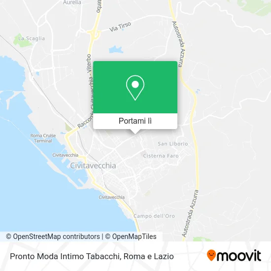 Mappa Pronto Moda Intimo Tabacchi