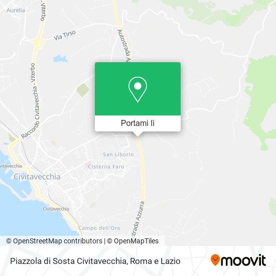 Mappa Piazzola di Sosta Civitavecchia