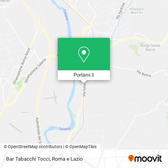 Mappa Bar Tabacchi Tocci