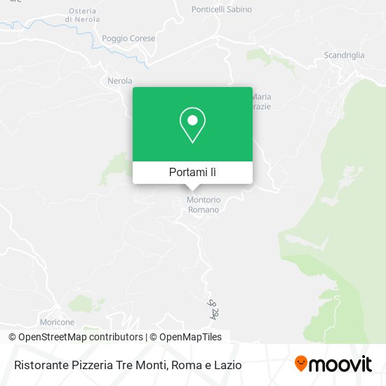 Mappa Ristorante Pizzeria Tre Monti