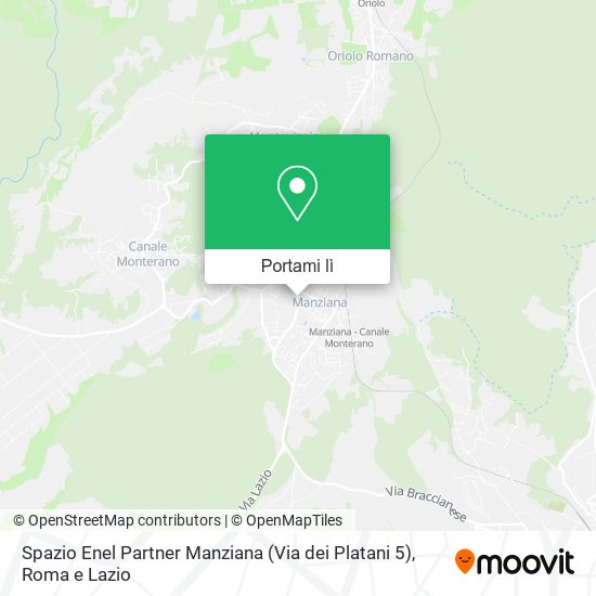 Mappa Spazio Enel Partner Manziana (Via dei Platani 5)