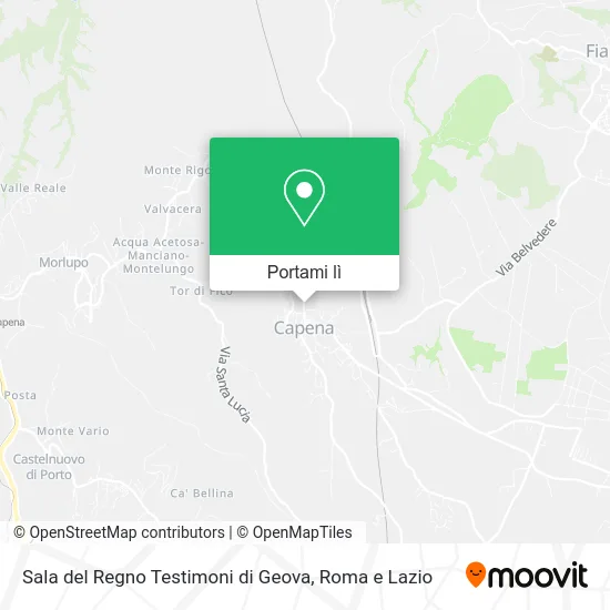 Mappa Sala del Regno Testimoni di Geova