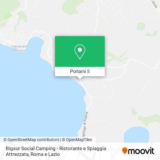 Mappa Bigsur Social Camping - Ristorante e Spiaggia Attrezzata