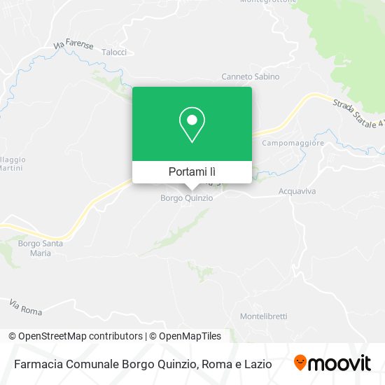 Mappa Farmacia Comunale Borgo Quinzio