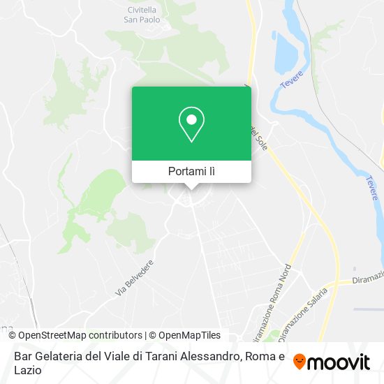 Mappa Bar Gelateria del Viale di Tarani Alessandro