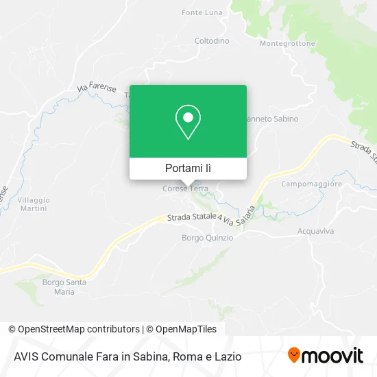 Mappa AVIS Comunale Fara in Sabina