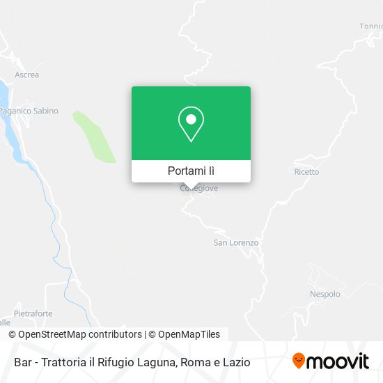 Mappa Bar - Trattoria il Rifugio Laguna