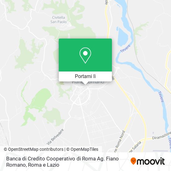 Mappa Banca di Credito Cooperativo di Roma Ag. Fiano Romano