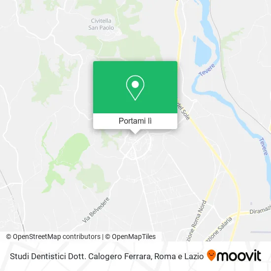 Mappa Studi Dentistici Dott. Calogero Ferrara