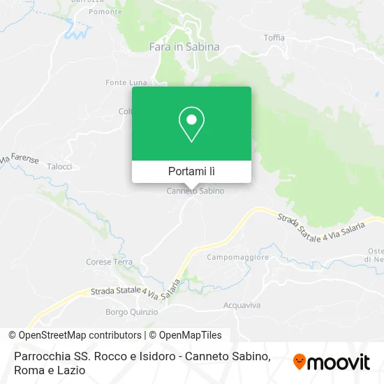 Mappa Parrocchia SS. Rocco e Isidoro - Canneto Sabino