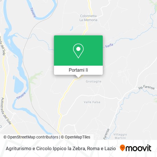 Mappa Agriturismo e Circolo Ippico la Zebra