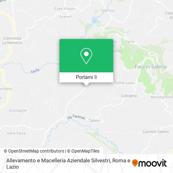 Mappa Allevamento e Macelleria Aziendale Silvestri