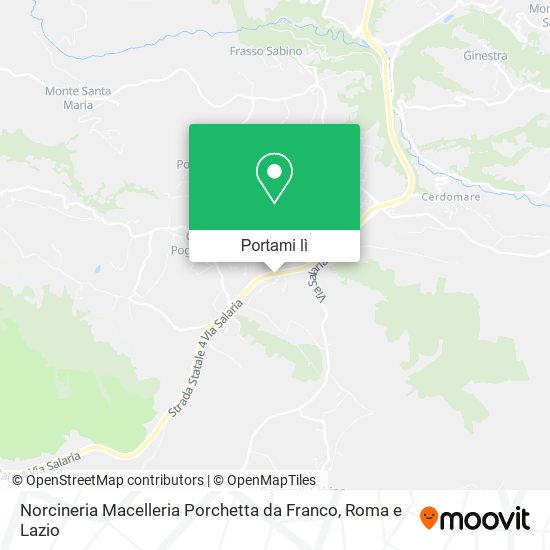 Mappa Norcineria Macelleria Porchetta da Franco