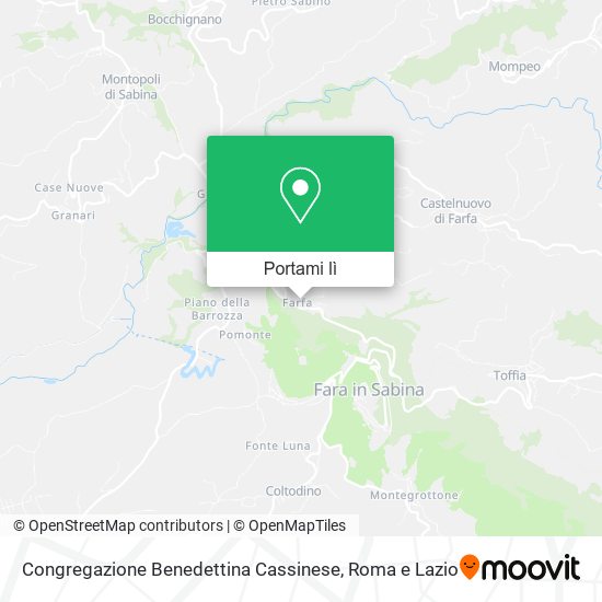 Mappa Congregazione Benedettina Cassinese