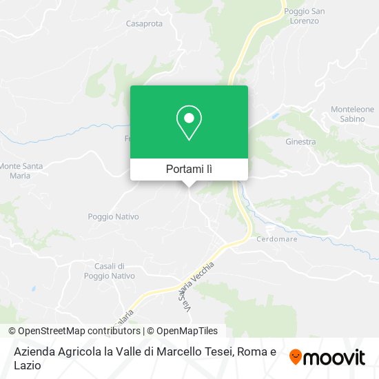 Mappa Azienda Agricola la Valle di Marcello Tesei